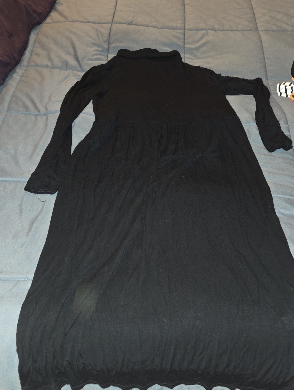 Boohoo Black Long Sleeve Turtleneck Midi Dress